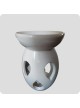 Aromalampe 3 dråber hvid keramik med fejl