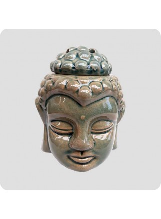 Oil burner green buddha's head
